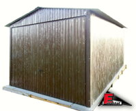 Garáž 3 x 5 m sedlová výklopná hnědá