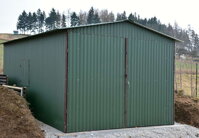 Eurostal montáž garáže 3 x 5 m sedlová střecha