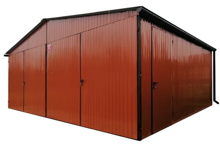 Dvougaráž Eurostal 6 x 6 m sedlová střecha