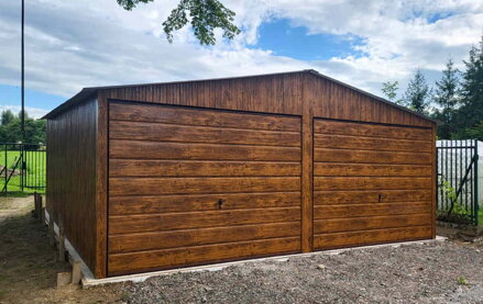 Dvougaráž Eurostal 6 x 6 m sedlová střecha