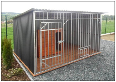 Kotec pro zvířata 3 x 2 m boky plech