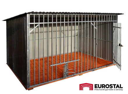 Kotec pro zvířata 3 x 2 m boky plech